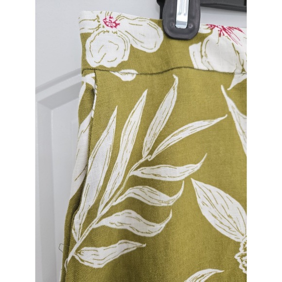 Zara Floral Print Linen Blend Pants Size L NWT - Picture 5 of 9